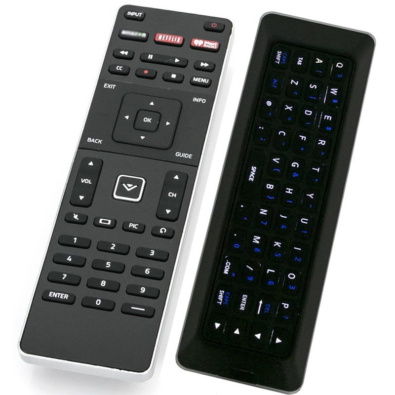 WINFLIKE XRT500 Qwerty Keyboard Remote Control with Backlight Compatible with Vizio TV M43-C1 M49-C1 M50-C1 M55-C2 M60-C3 M65-C1 M70-C3 M75-C1 M80-C3 M322I-B1 M422I-B1 M492I-B2 M502I-B1 M552I-B2 M602I-B3 M652I - Image 1